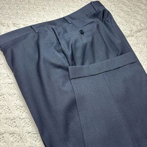 Canali‎ Men's Dress Pants 40x31 Blue Gray 100% Wool Flat Front Trousers
